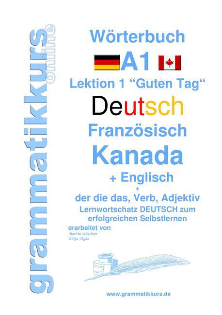 Wörterbuch Deutsch - Französisch Kanada - Englisch Niveau A1 main product photo