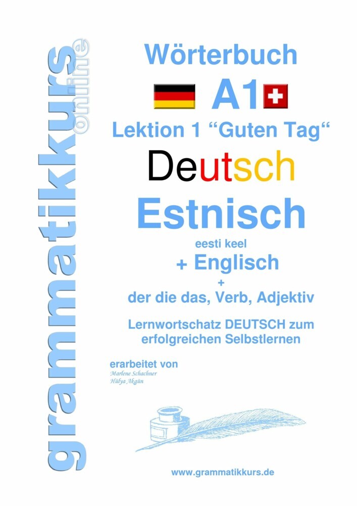 Wörterbuch Deutsch - Estnisch - Englisch Niveau A1 main product photo
