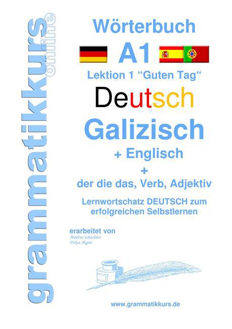 Wörterbuch Deutsch - Galizisch - Englisch Niveau A1 main product photo