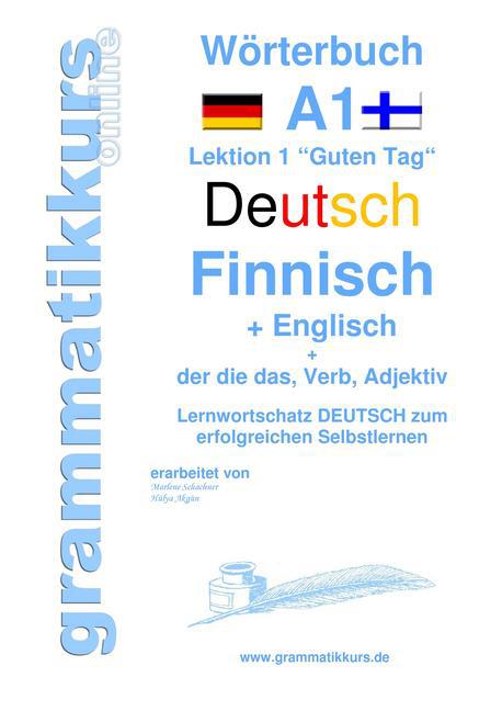 Wörterbuch Deutsch - Finnisch - Englisch Niveau A1 main product photo