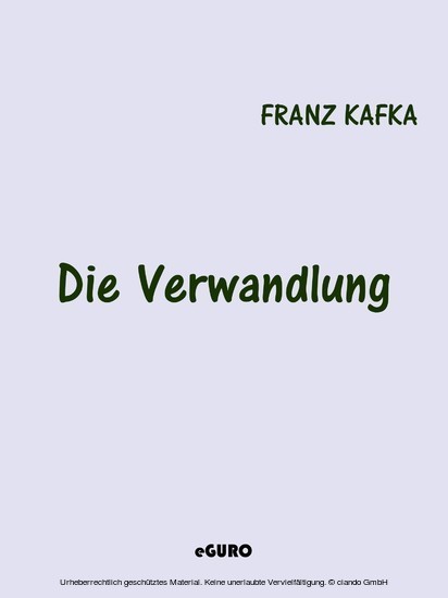Die Verwandlung main product photo