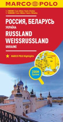 MARCO POLO Kontinentalkarte Russland, Weißrussland 1:2 Mio. Russia, Belarus, Ukraine / Russie, Belarus, Ukraine