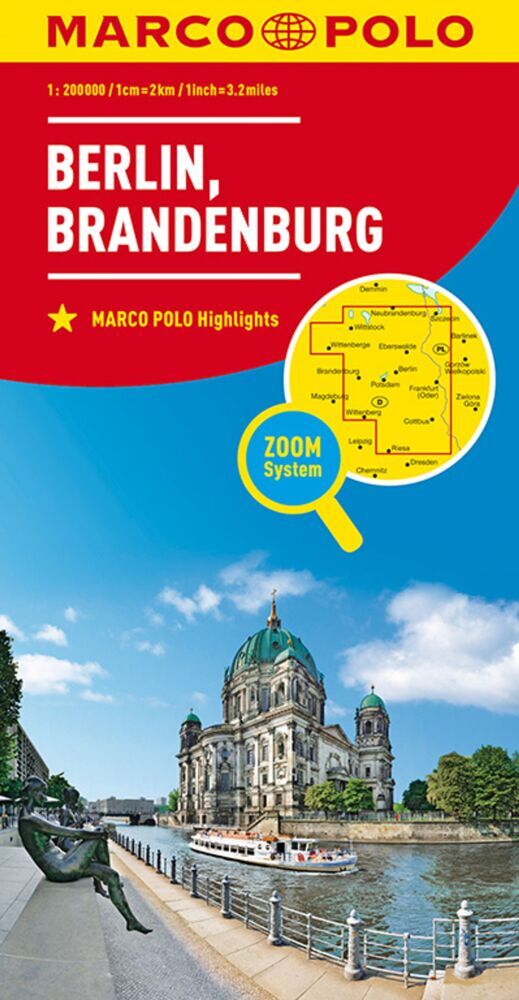MARCO POLO Regionalkarte Deutschland 04 Berlin, Brandenburg 1:200.000. Berlin, Brandenbourg main product photo