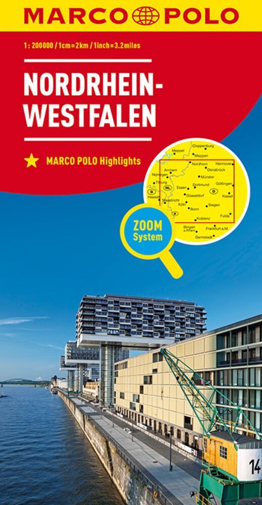 MARCO POLO Regionalkarte Deutschland 05 Nordrhein-Westfalen 1:200.000. North Rhine-Westphalia / Rhénanie-du-Nord-Westphalie main product photo