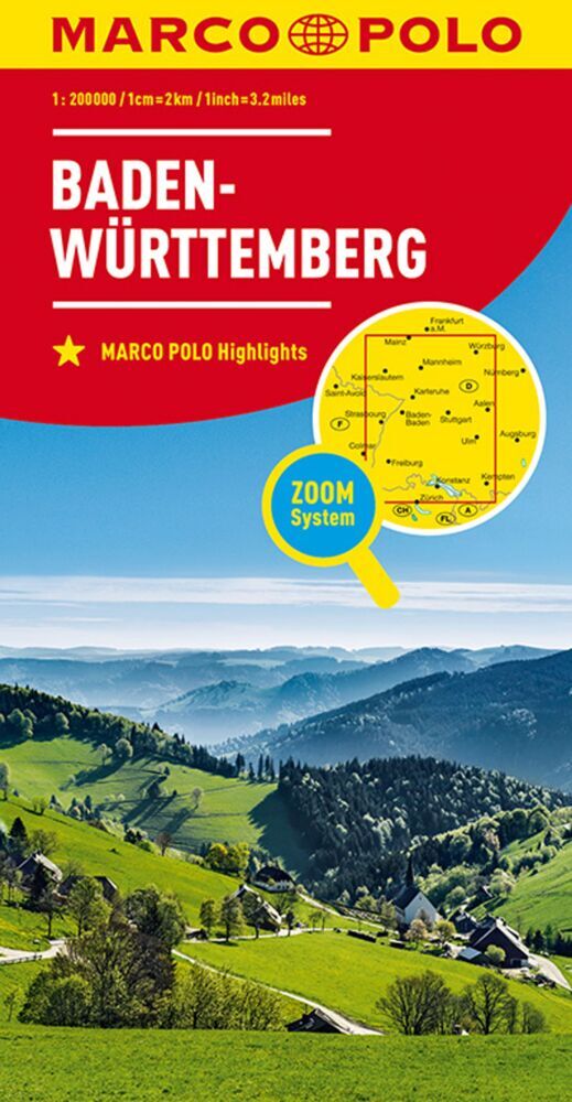 MARCO POLO Regionalkarte Deutschland 11 Baden-Württemberg 1:200.000. Bade-Wurtemberg main product photo