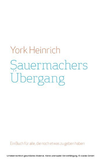 Sauermachers Übergang main product photo