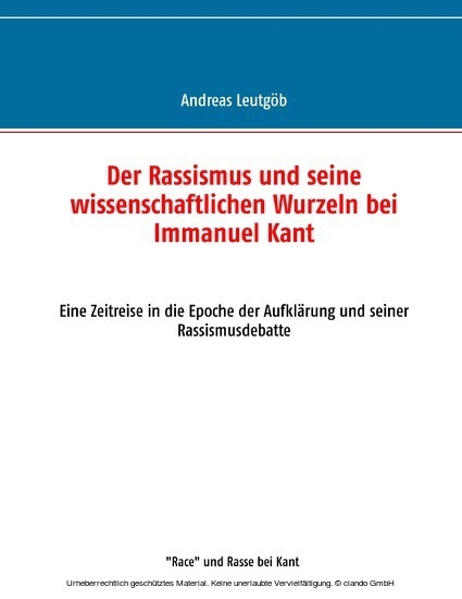 Der Rassismus und seine wissenschaftlichen Wurzeln bei Immanuel Kant main product photo