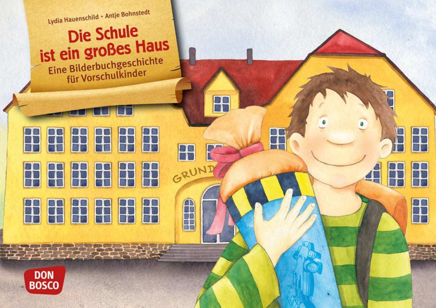 Die Schule ist ein großes Haus. Kamishibai Bildkartenset für Vorschule, Anfangsunterricht und Schuleingangsphase. main product photo