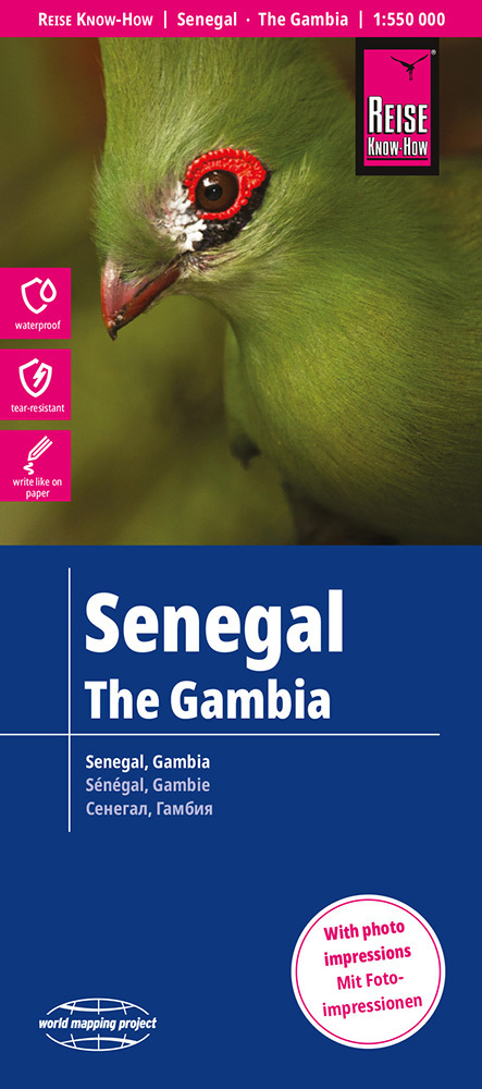 Reise Know-How Landkarte Senegal, Gambia (1:550.000). Senegal, The Gambia / Sénégal, Gambie main product photo