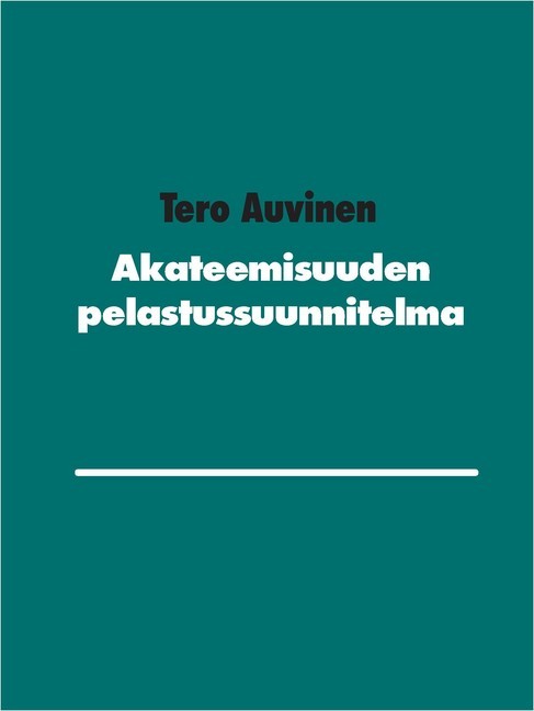 Akateemisuuden pelastussuunnitelma main product photo