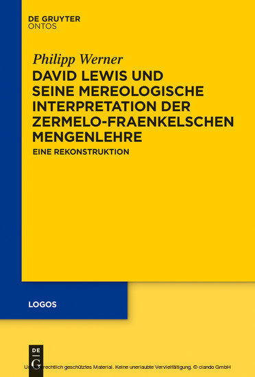 David Lewis und seine mereologische Interpretation der Zermelo-Fraenkelschen Mengenlehre main product photo