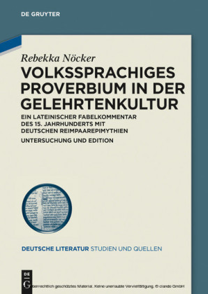 Volkssprachiges Proverbium in der Gelehrtenkultur