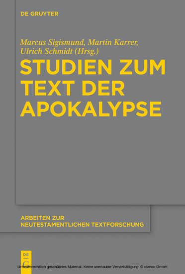 Studien zum Text der Apokalypse main product photo