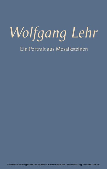 Wolfgang Lehr - Ein Portrait aus Mosaiksteinen main product photo