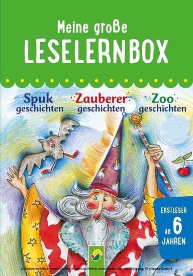 Meine große Leselernbox: Spukgeschichten, Zauberergeschichten, Zoogeschichten main product photo