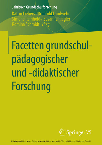 Facetten grundschulpädagogischer und -didaktischer Forschung main product photo