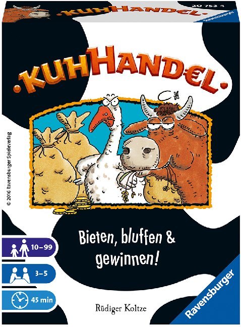 Ravensburger 20753 - Kuhhandel, Auktionsspiel für 3-5 Spieler, Kartenspiel mit Kühen ab 10 Jahren, Versteigerung main product photo