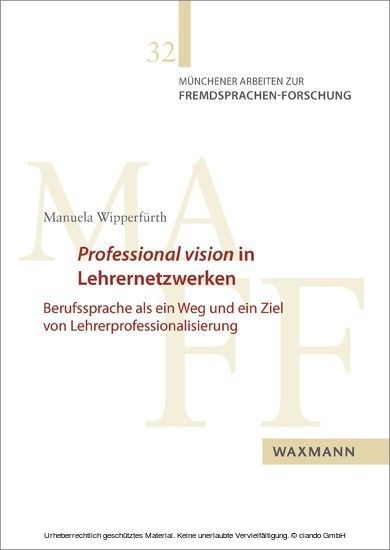 Professional vision in Lehrernetzwerken main product photo