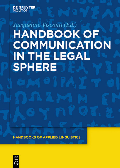 Handbook of Communication in the Legal Sphere main product photo