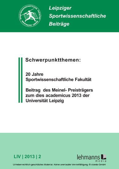 Leipziger Sportwissenschaftliche Beiträge main product photo