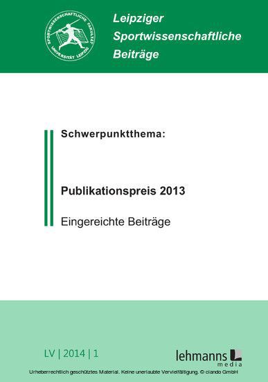 Leipziger Sportwissenschaftliche Beiträge main product photo