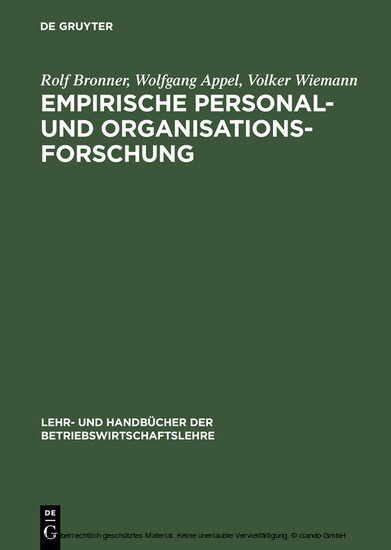 Empirische Personal- und Organisationsforschung main product photo