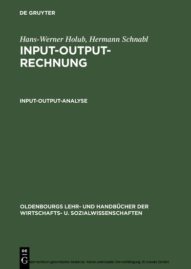 Input-Output-Analyse main product photo
