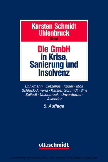 Die GmbH in Krise, Sanierung und Insolvenz main product photo