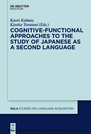 Cognitive-Functional Approaches to the Study of Japanese as a Second Language main product photo