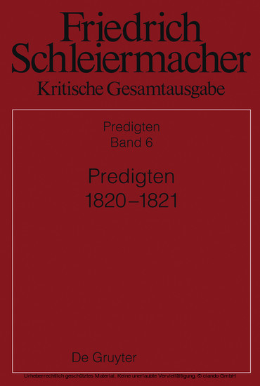 Predigten 1820-1821 main product photo