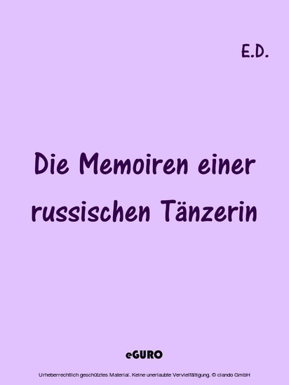 Die Memoiren einer russischen Tänzerin main product photo