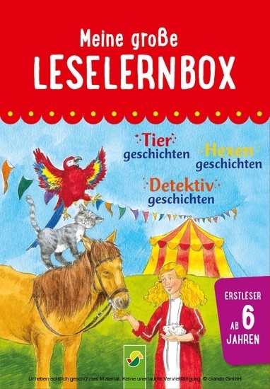 Meine große Leselernbox: Tiergeschichten, Hexengeschichten, Detektivgeschichten main product photo