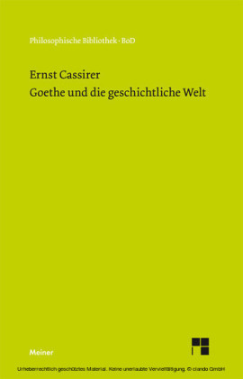 Goethe und die geschichtliche Welt