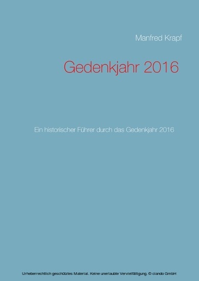 Gedenkjahr 2016 main product photo