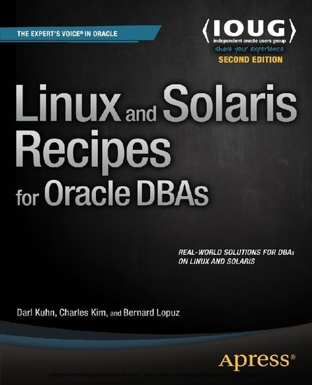 Linux and Solaris Recipes for Oracle DBAs main product photo
