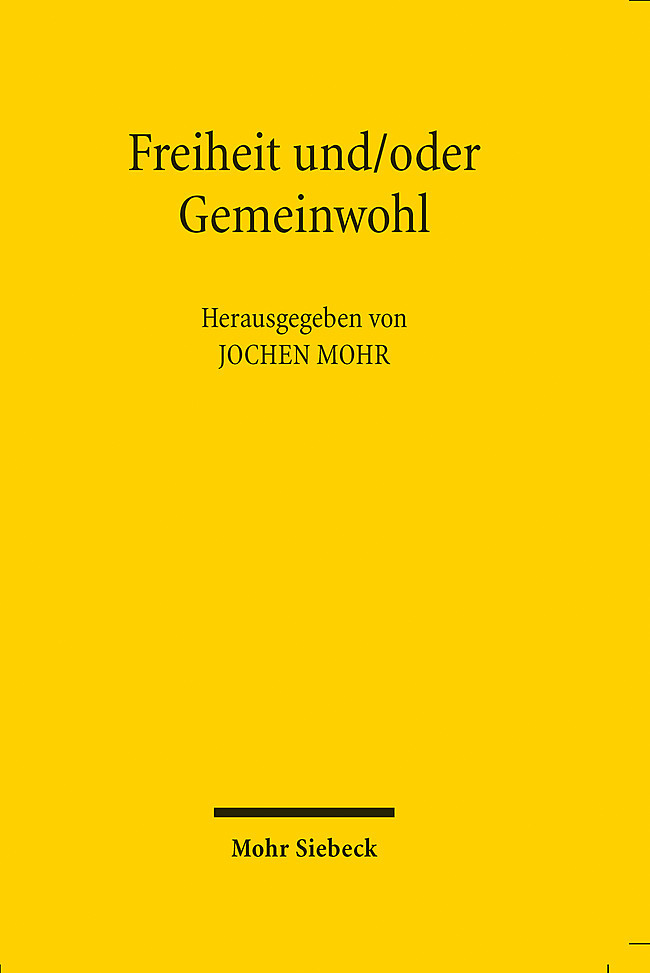 Freiheit und/oder Gemeinwohl main product photo
