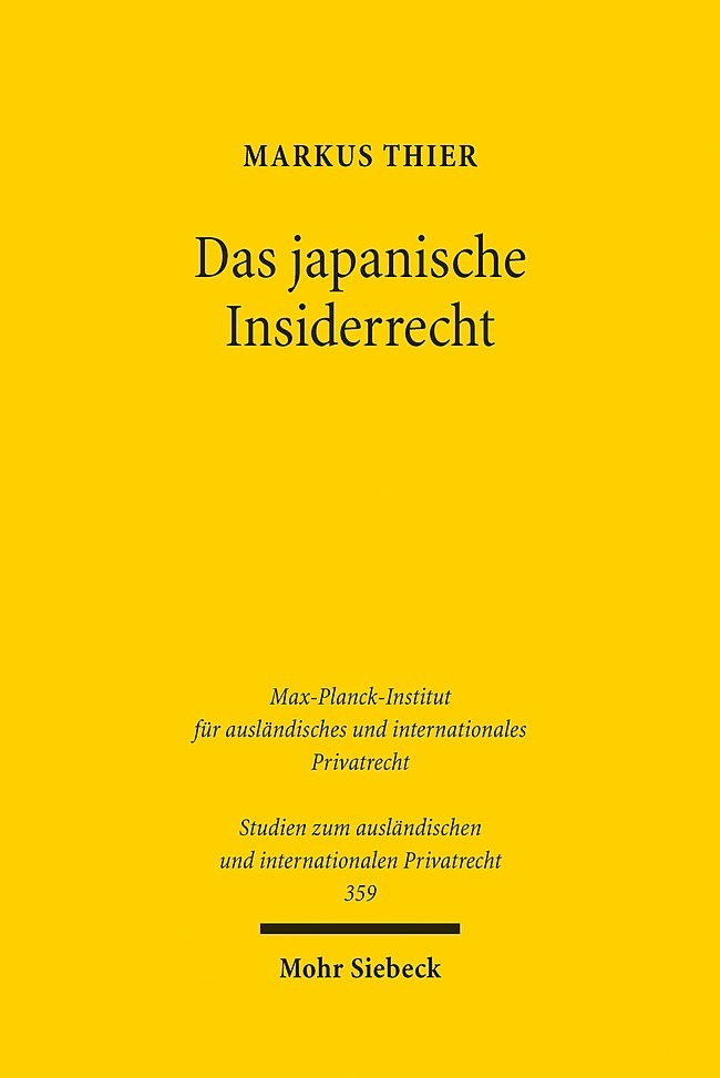 Das japanische Insiderrecht main product photo