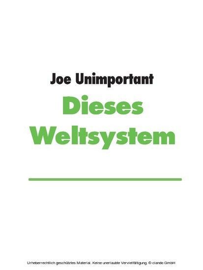 Dieses Weltsystem main product photo