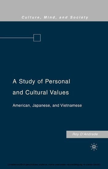 A Study of Personal and Cultural Values main product photo