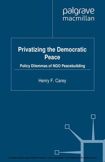 Privatizing the Democratic Peace main product photo