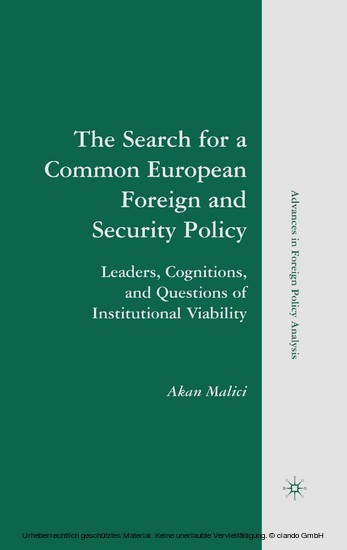 The Search for a Common European Foreign and Security Policy main product photo