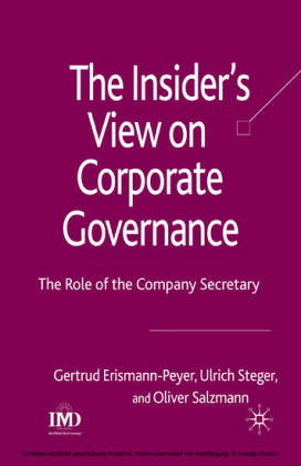 The Insider's View on Corporate Governance