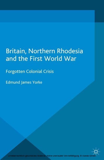 Britain, Northern Rhodesia and the First World War main product photo