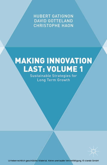 Making Innovation Last: Volume 1 main product photo