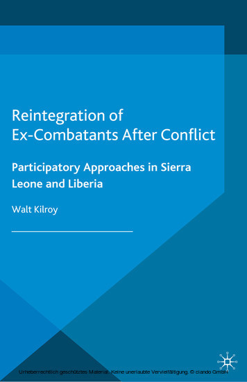 Reintegration of Ex-Combatants After Conflict main product photo