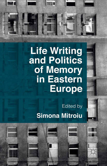 Life Writing and Politics of Memory in Eastern Europe main product photo