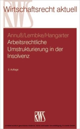 Arbeitsrechtliche Umstrukturierungen in der Insolvenz main product photo