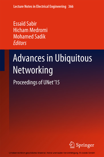 Advances in Ubiquitous Networking main product photo