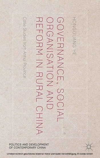 Governance, Social Organisation and Reform in Rural China main product photo