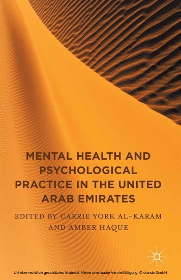 Mental Health and Psychological Practice in the United Arab Emirates main product photo